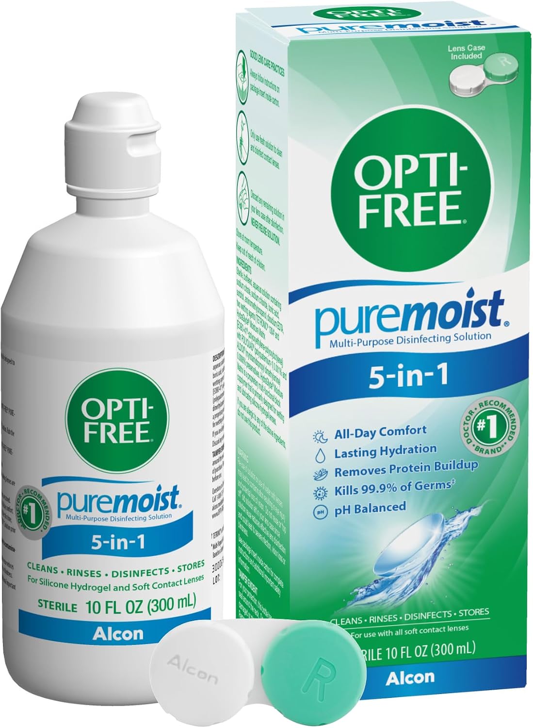 OPTI-FREE Puremoist Multi-Purpose Contact Lens Solution, 10 Fl Oz
