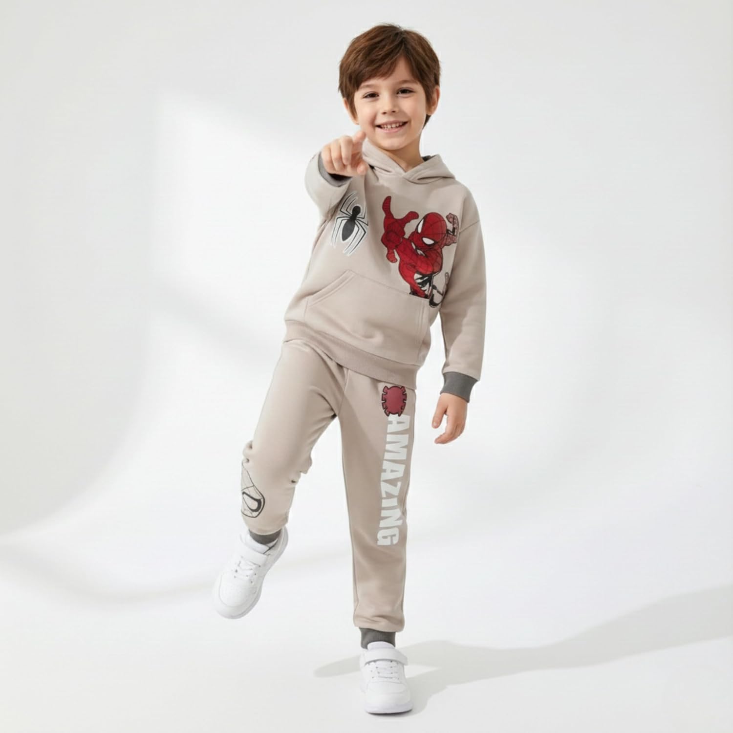 Marvel Spider-Man Boys 2 Pc Hoodie and Pants Set for Toddlers to Big Kids