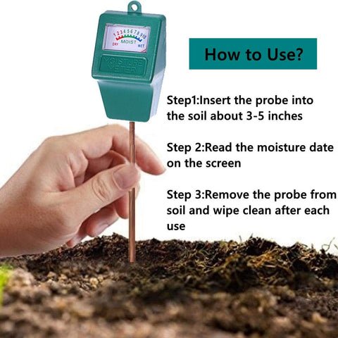 Soil Moisture Meter,2 Pack Plant Hygrometer Moisture Sensor Plant Water Monitor for Potted Plants,Garden,Farm, Lawn(No Battery Needed)-Green+Black