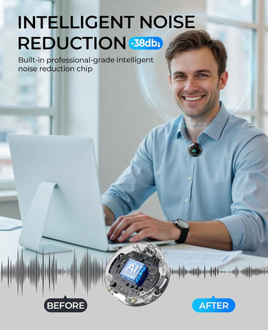 Magnetic Wireless Microphone for iPhone: Smart Noise Reduction