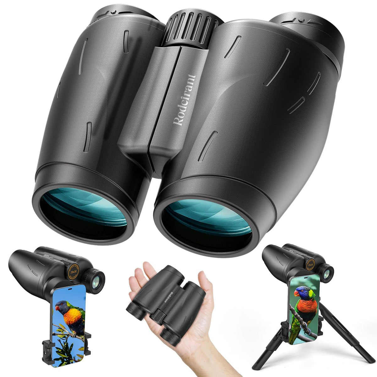 25X30 HD Binoculars for Adults with Universal Phone Adapter,Tripod and Tripod Adapter- Large View Binoculars with Super Bright - Waterproof Binoculars for Bird Watching,Hunting,Theater and Concerts