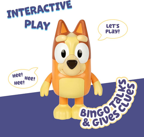 Bluey Game Hide and Seek Electronic Bingo Figure, Interactive Figurine Toys