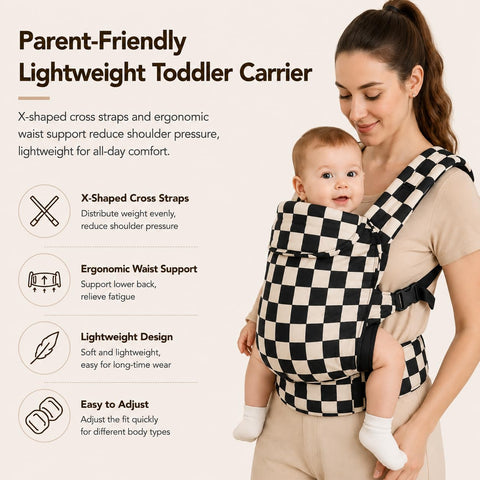 Baby Carrier Newborn to Toddler,Cotton Infant Carrier,7-40lbs Baby Carrier