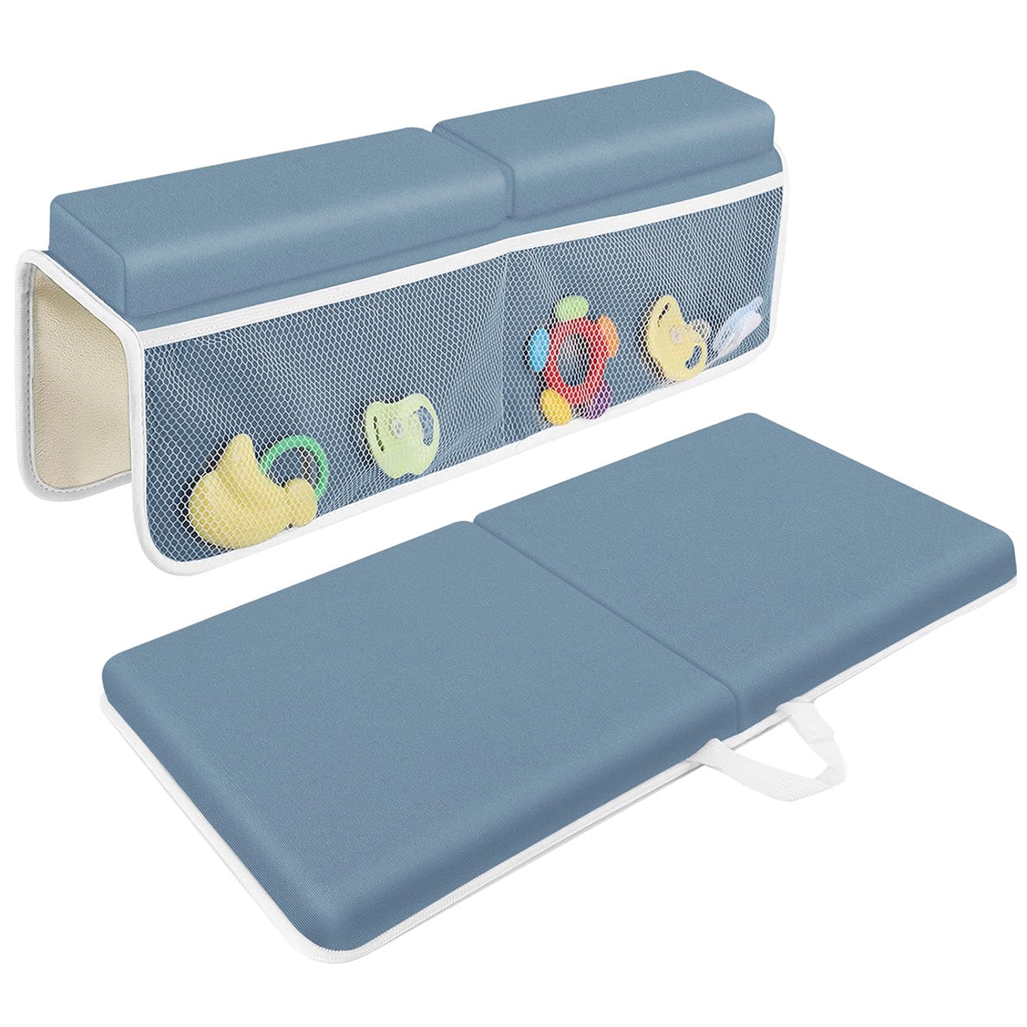 JJGoo Bath Kneeler Pad, 1.5 inch Thick Kneeling Pad Mat, Foldable Painless Knee Cushion Mat, Non-Slip Bathtub Kneeler for Baby Bathing Parents