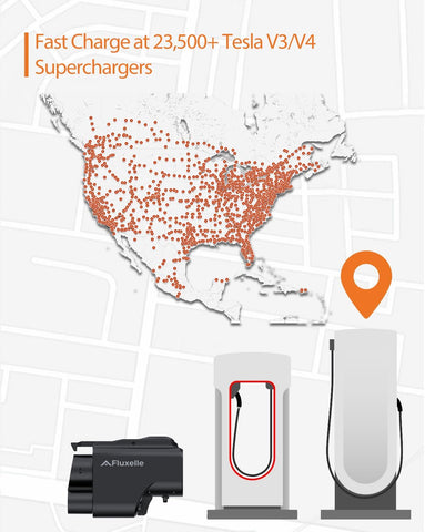 NACS to CCS EV Adapter, UL2252 Certified 500A/1000V Fast Charging