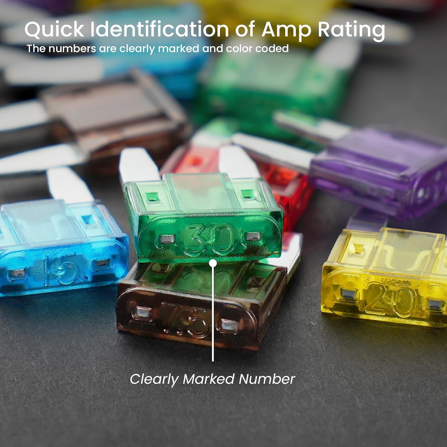 (25Pcs) 20 Amp Mini Car Fuses, 20A Automotive Fuses, Blade Fuse for Car/RV/Truck/SUV/Motorcycle/Boat