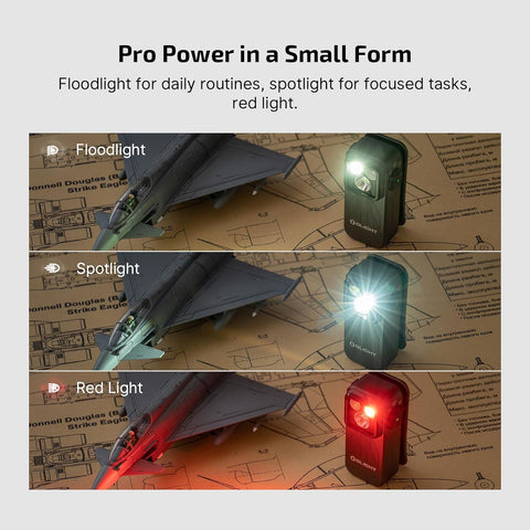 OLIGHT Oclip Pro Rechargeable EDC Clip-on Flashlight, Phantom Squadron