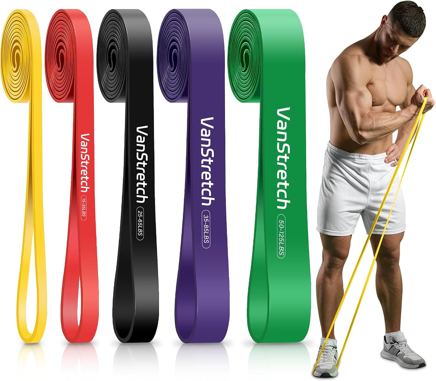 Resistance Bands for Working Out,5-Level Elastic Exercise Bands