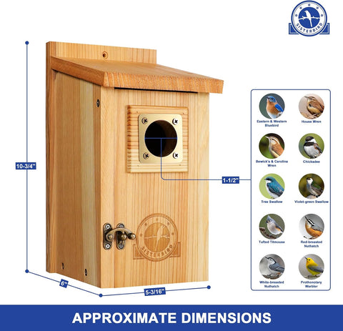 SISTERBIRD 2 Pack Bluebird Houses for Outside, Warming Gifts Bluebird House
