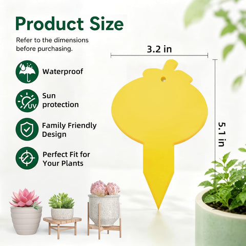 Yellow Sticky Traps for Fruit Fly, Whitefly, Fungus Gnat, Mosquito, Fly and Bug, Sticky Insect Catcher Traps for Indoor/Outdoor/Kitchen, Extremely Sticky, Non-Toxic, Pet & Kid Safe (48 Pcs B)