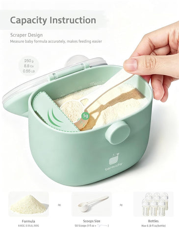 Termichy Baby Formula Dispenser On the Go: Portable Container with Scoop
