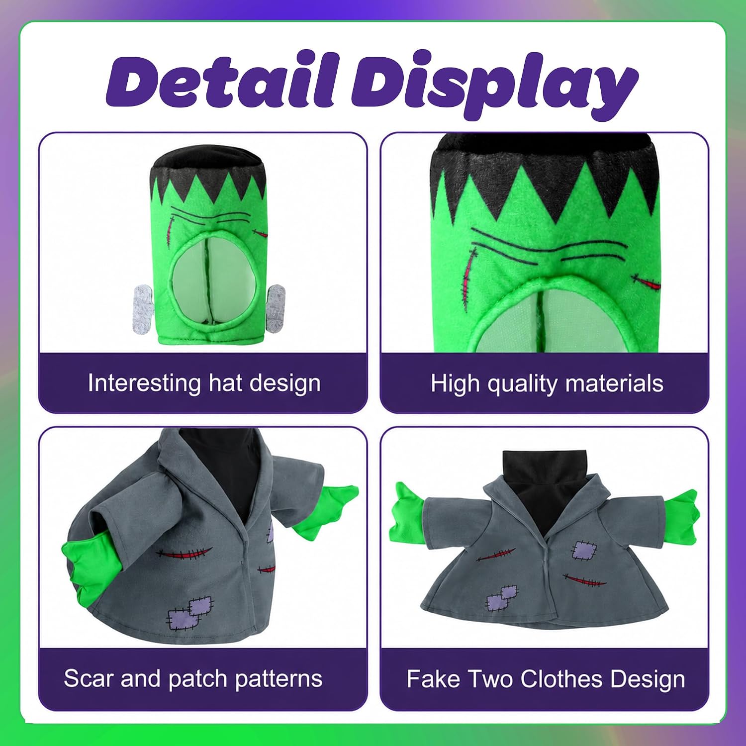 2 Pcs Halloween Monster Goose Outfits, Grey Porch Goose Monster Costume
