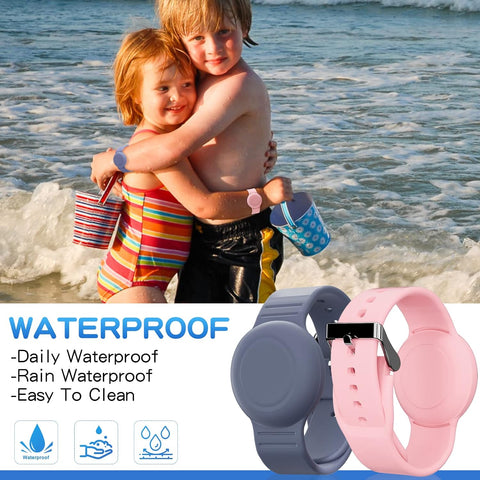 Waterproof Bracelet Compatible with Airtag (1st & 2nd Gen) for Kid - 2 Pack