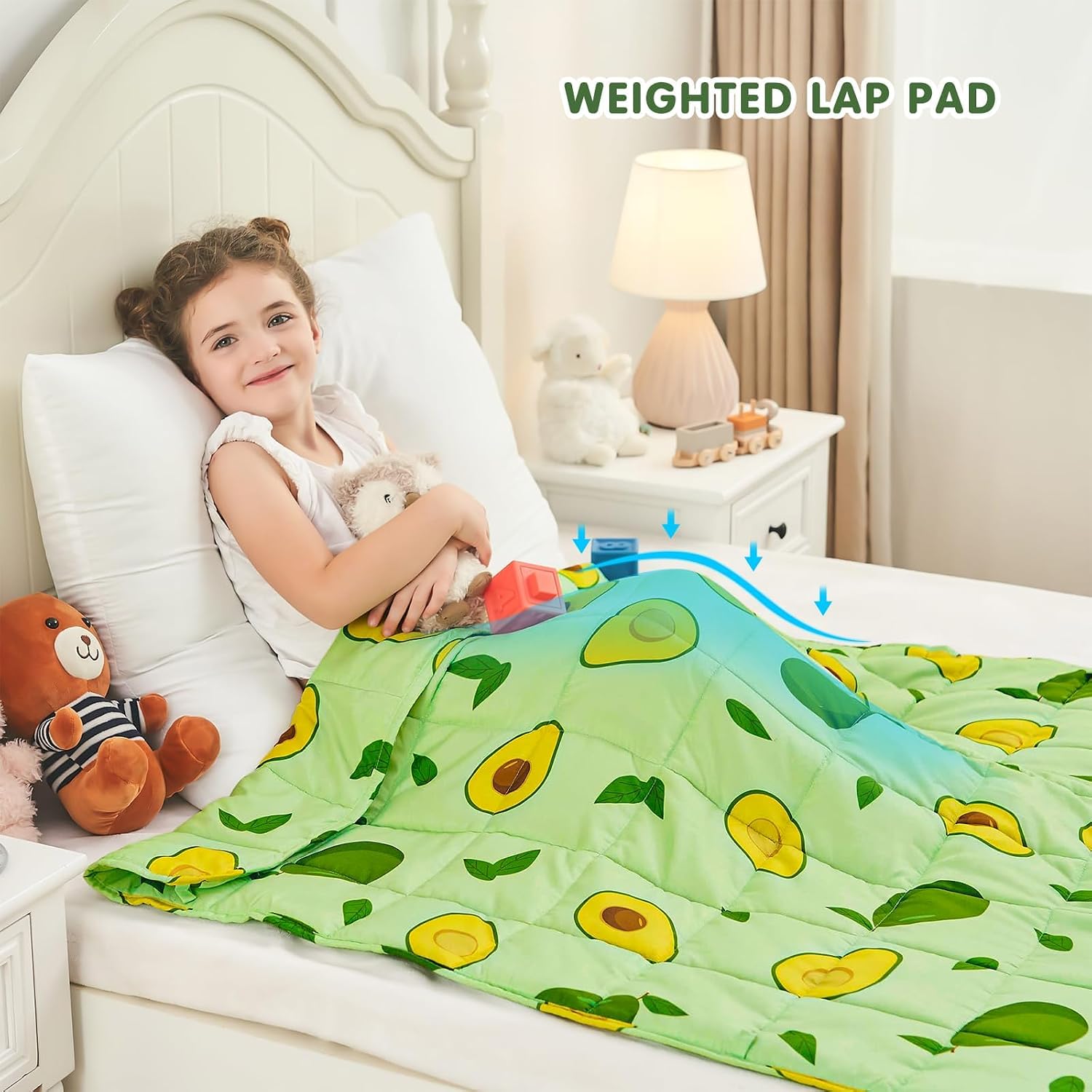 yescool Weighted Blanket 3Pound Cooling Heavy Throw Blanket Avocado 36"x48"