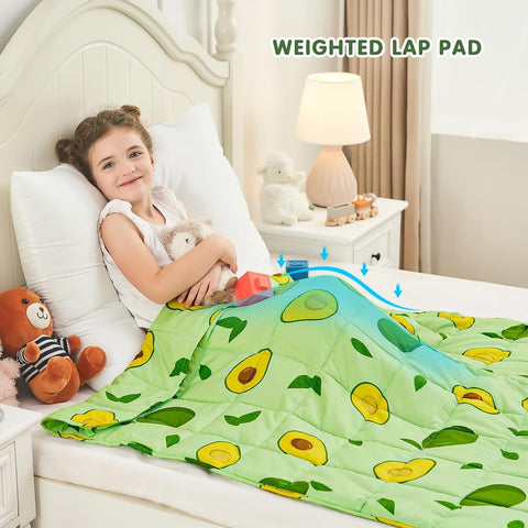 yescool Weighted Blanket 3Pound Cooling Heavy Throw Blanket Avocado 36"x48"