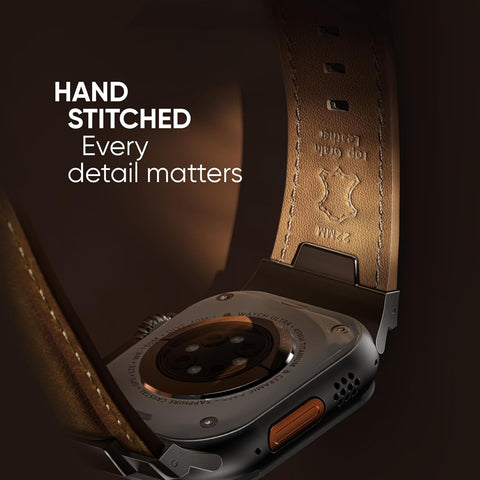 Suitisbest Leather Band Compatible for Apple Watch Ultra Band 49mm 46mm 45mm 44mm 42mm 41mm 40mm, Genuine Leather Replacement Strap for iWatch series 11 10 9 8 7 6 5 4 3 2 1, SE 3 2 1, Ultra 3 2 1