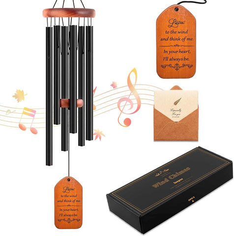 Memorial Wind Chimes for Loss of Loved One, Condolence Gift Basket for Loss