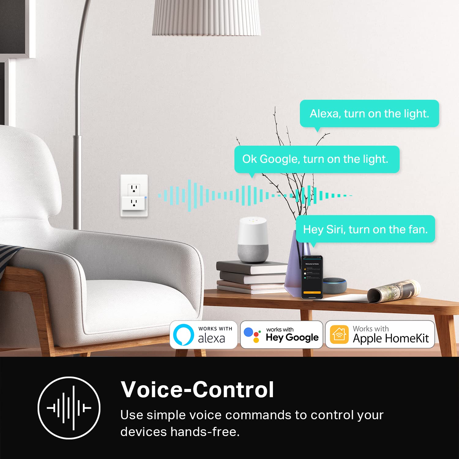 Kasa Smart Plug Mini 15A, EP25P4, Apple HomeKit Supported
