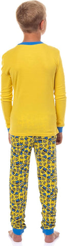 INTIMO Despicable Me Boys' Minions Crew Bob Stuart Phil Kevin Tight Fit Sleep Pajama Set