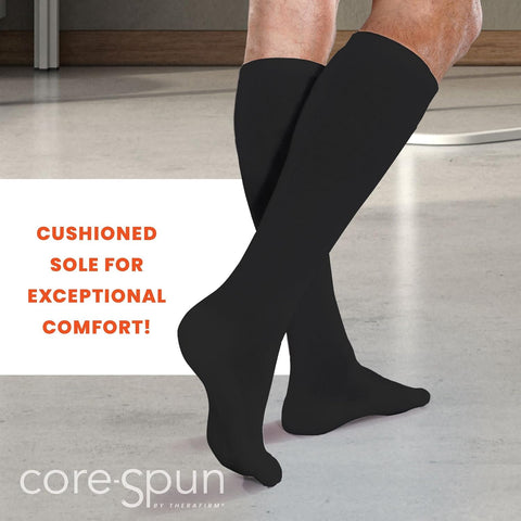 Core-Spun Cushioned 15-20mmHg Mild Graduated Compression Support Knee High Socks