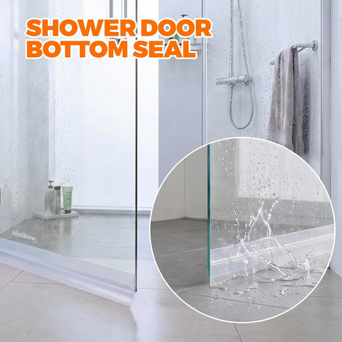 Holikme Weather Stripping Door Seal, Shower Door Bottom Seal, 1.4" W-16.5Ft