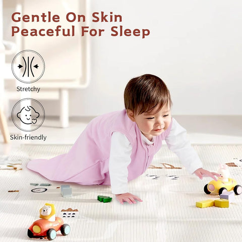 Baby Sleep Sack 12-18 Months, 100% Cotton Wearable Blanket, 0.5 Tog, 3 Pack