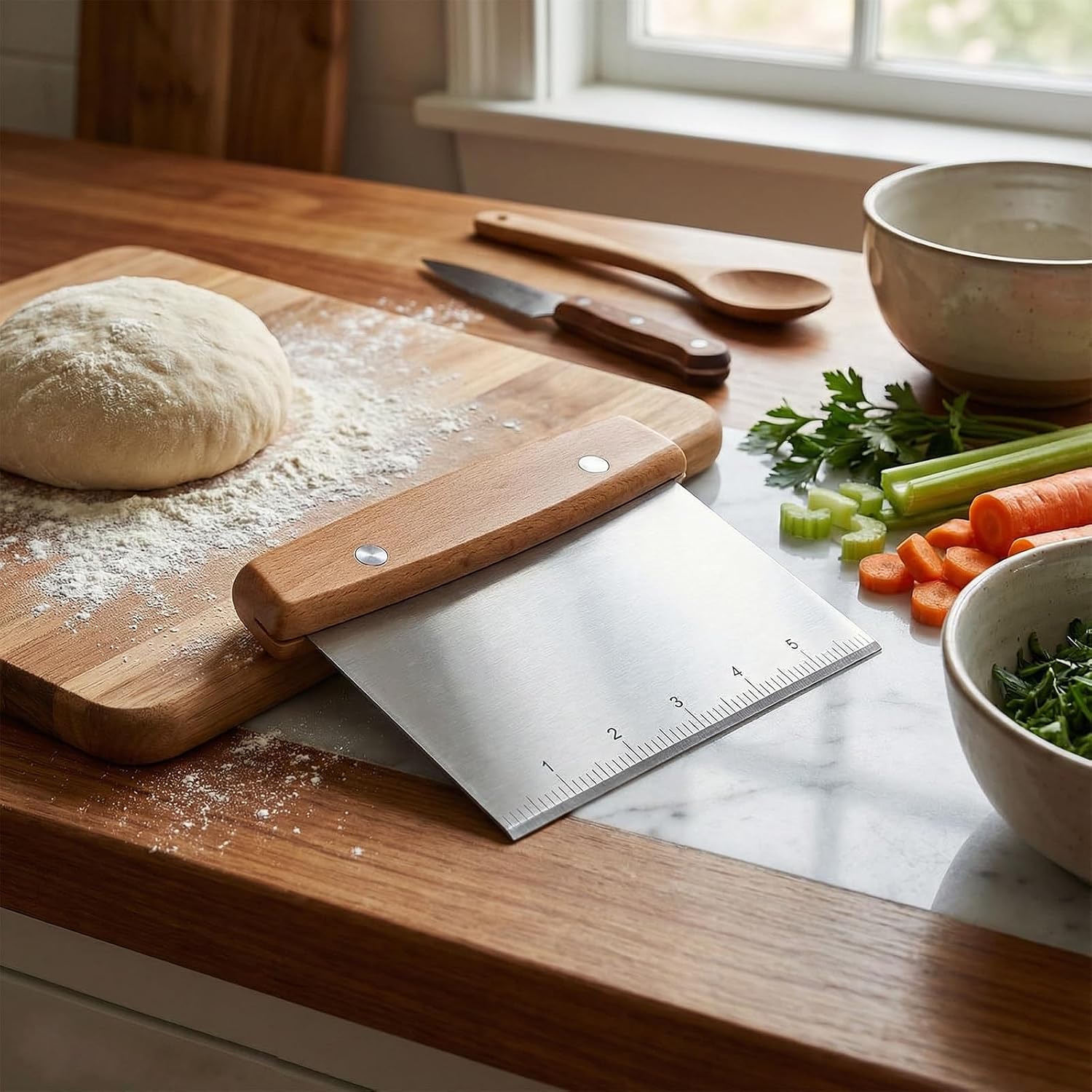 Dough Cutter, Kitchen Scraper, Food Scrapers, Bench Scraper Kitchen Tool