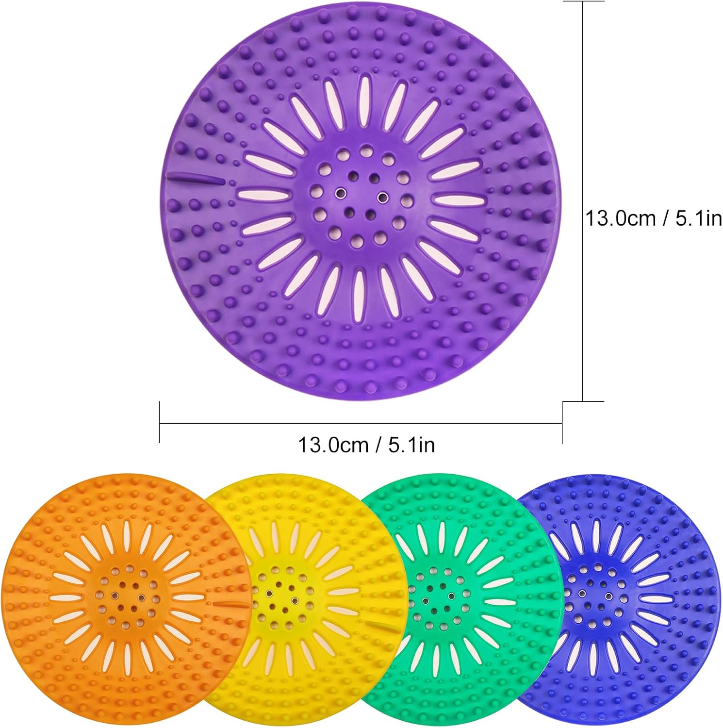 Gotega Hair Catcher Shower Drain with Iron for Bathroom Bathtub Tub Shower