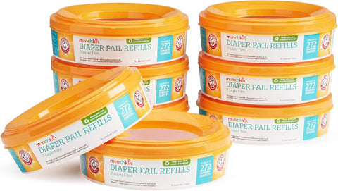 Munchkin Arm & Hammer Diaper Pail Refills, Lavender, 8 Pack