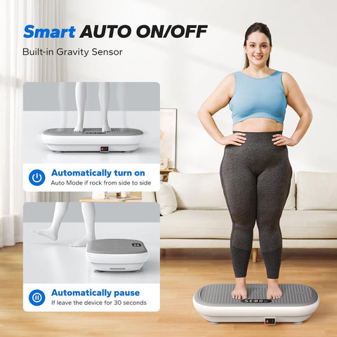 Merach CV40 Curved Vibration Plate Exercise Machine with 440lbs Capacity