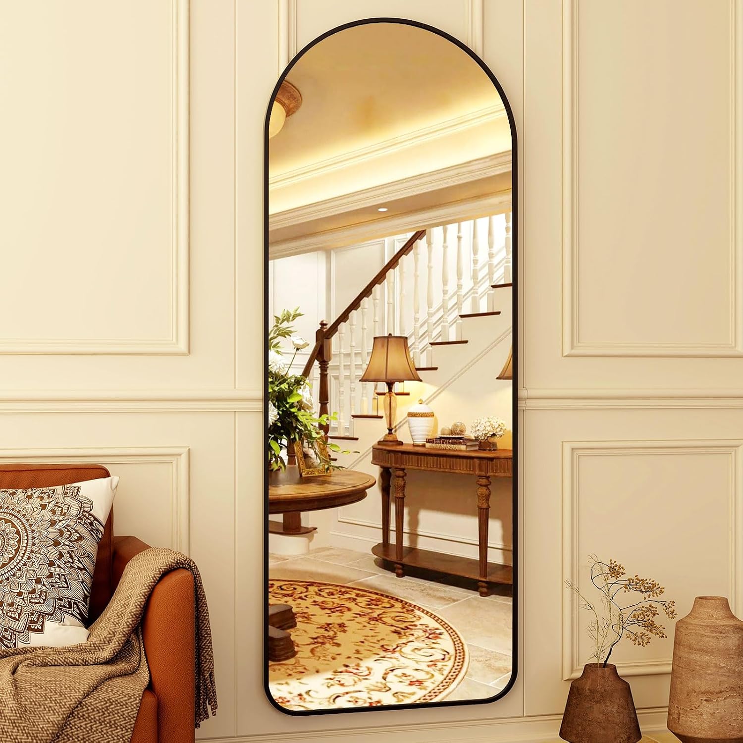 HARRITPURE 64"x21" Arched Full Length Mirror Floor Mirrors