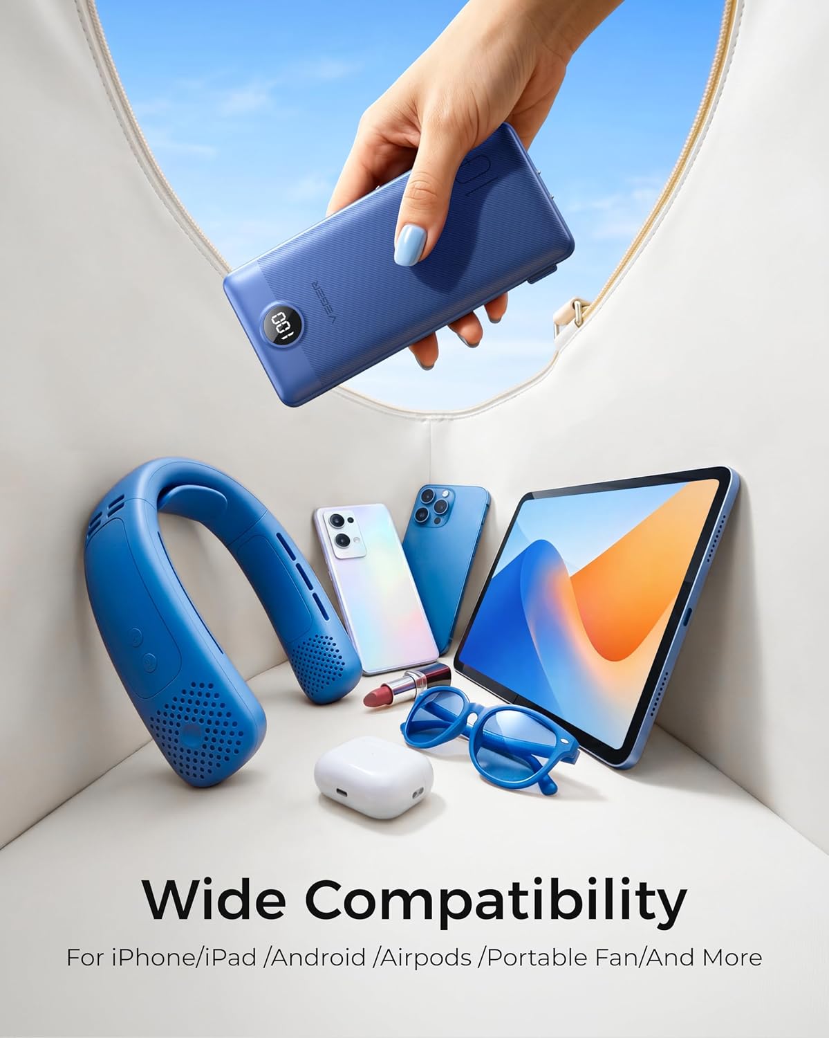 VEGER Portable Charger for iPhone, Power Bank Built in Cables and Wall Plug