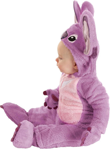 Disney's Lilo & Stitch Angel Costume For Infants | Officially Licensed Plush Pink Jumpsuit With Hood And Booties