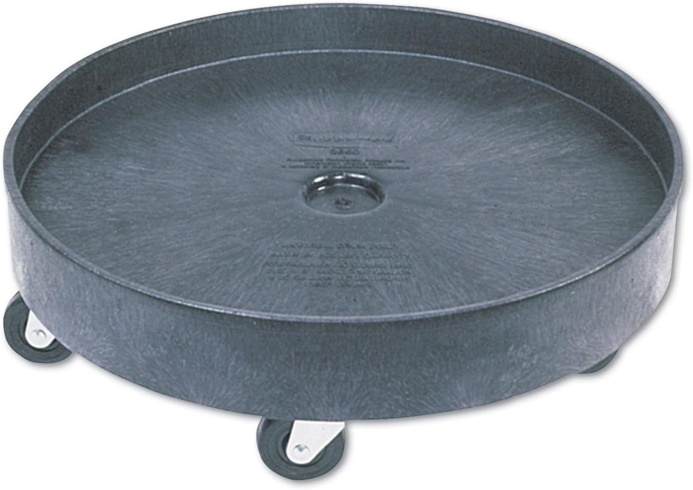 Rubbermaid Commercial Products FG353000BLA Conversion Dolly for Square Brute Container 6-1/4 in H X 17-1/4 in W X 17-1/4 in D Black