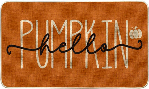 Artoid Mode Orange Hello Pumpkin Fall Doormat 17x29 Inch