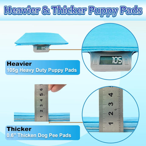 Dogcator Puppy Pads Extra Large 30"x36", 40 Count Thicken XLarge Puppy Pee Pads for Dogs Super Absorbent, Leak-Proof Disposable Pet Training Pad, Potty Piddle Mats for Puppies, Cats, Doggies, Blue