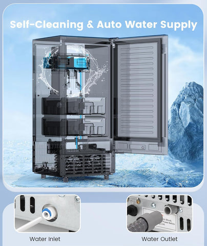 Electactic Nugget Ice Machine, Commercial Undercounter Ice Maker