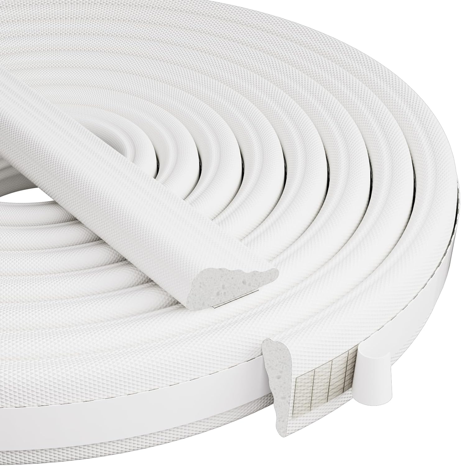 Kneelisa 118” Wedge-Shape Foam Window Weather Stripping Door Seal