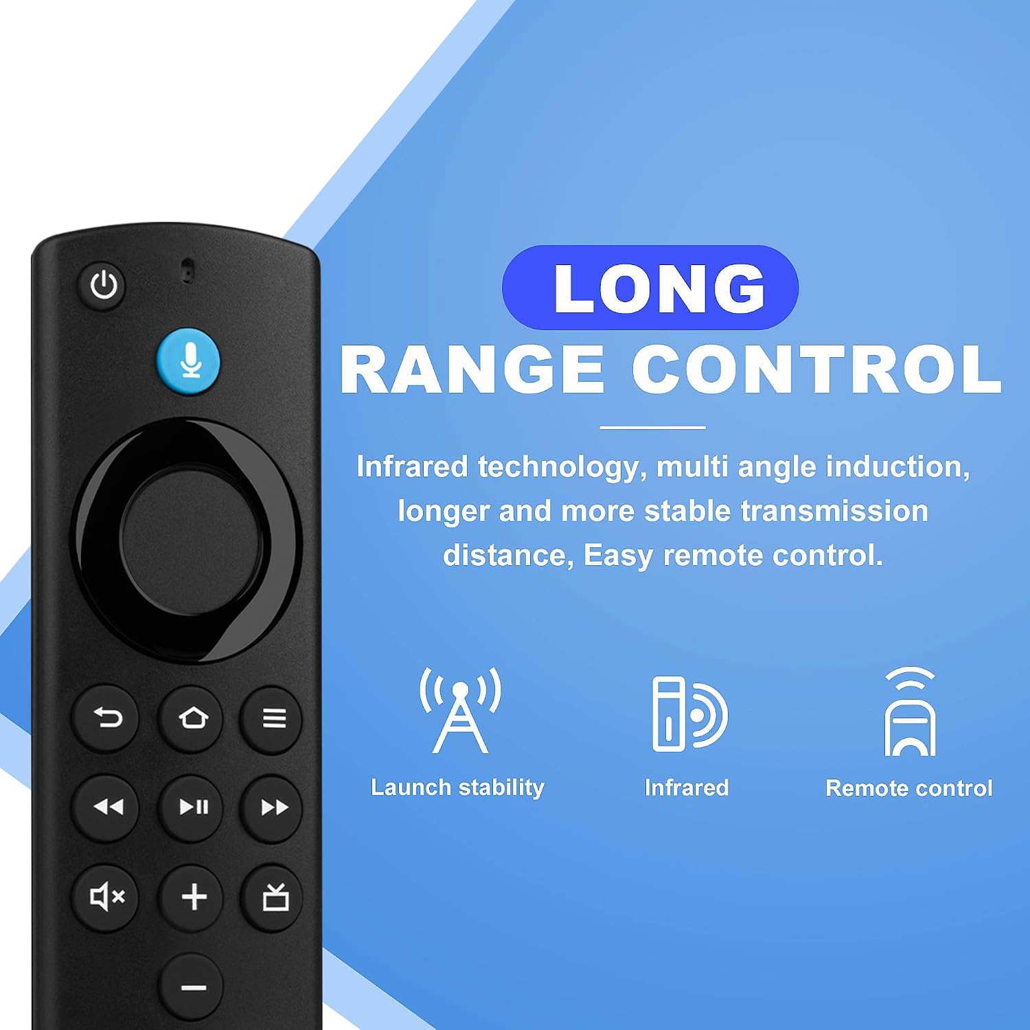 Replacement Firestick Remote Control Compatible with Fire Smart TV Stick Lite/Stick 4K/Smart TV 3rd Gen/TV Cube(2nd Gen/1st Gen/3rd Gen)/TVs Stick(2nd Gen/3rd Gen) with Voice