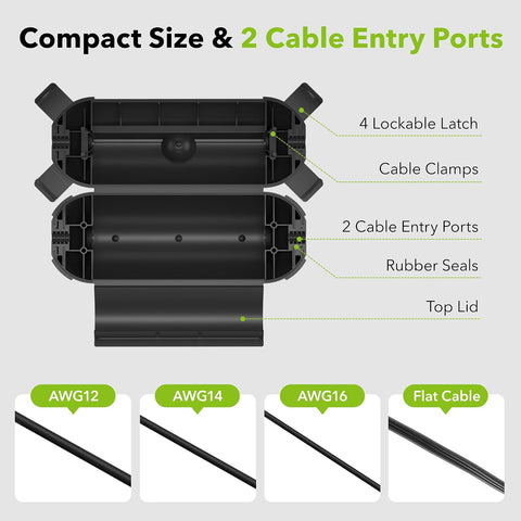 BN-LINK 1 Pack Outdoor Extension Cord Safety Cover, Black