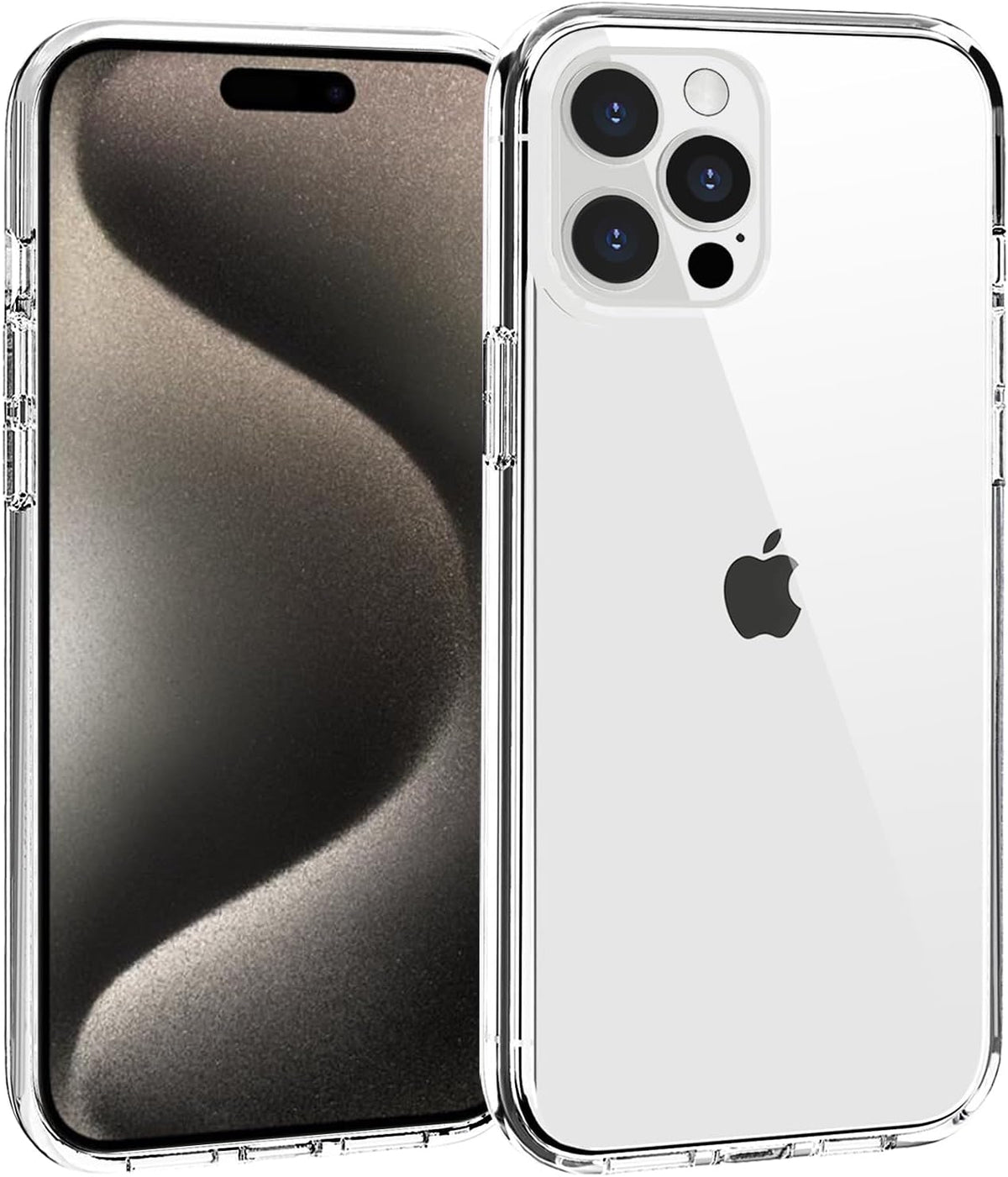 TENOC Phone Case Compatible with iPhone 15 Pro, Clear Case Shockproof Protective Bumper Slim Cover for 6.1 Inch