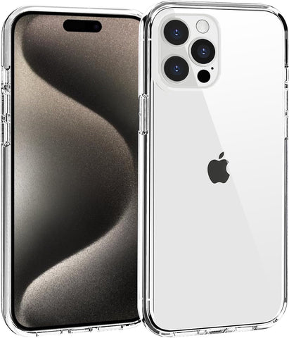 TENOC Phone Case Compatible with iPhone 15 Pro, Clear Case Shockproof Protective Bumper Slim Cover for 6.1 Inch