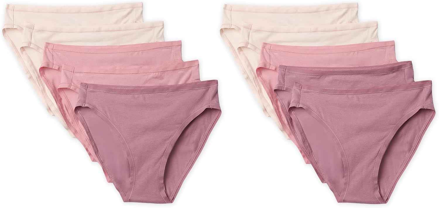 Amazon Essentials Women's Cotton Spandex Bikini Brief Underwear (Available in Plus Size)