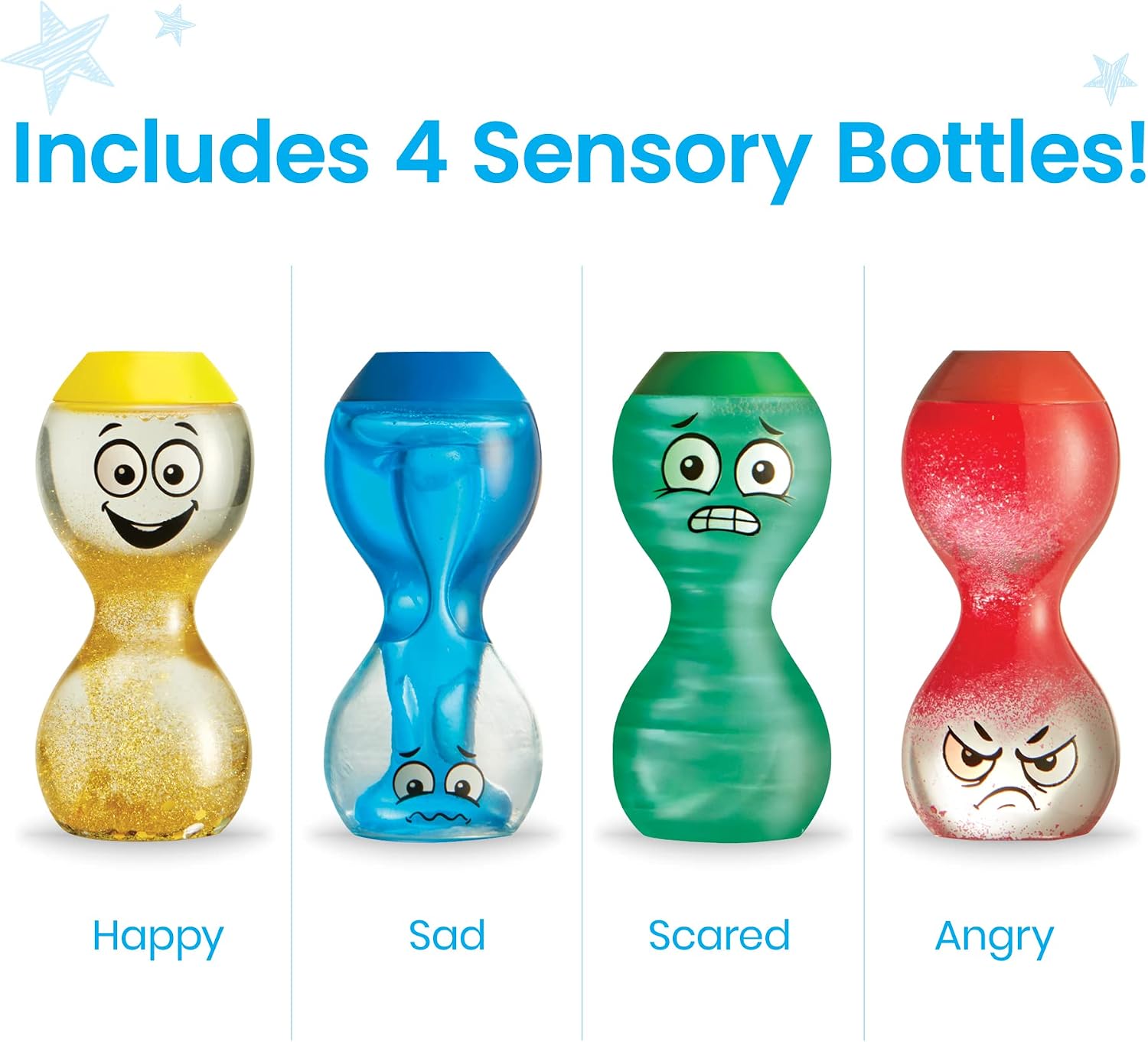 hand2mind Express Your Feelings Sensory Bottles-Primary Emotions