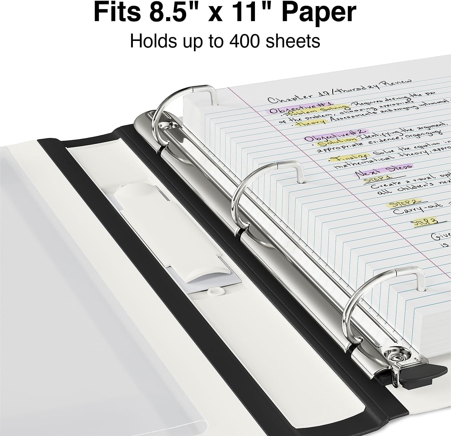 Staples Better Binder, 1.5 Inch D-Ring, White, 400 Sheets, 3-Pack