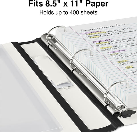 Staples Better Binder, 1.5 Inch D-Ring, White, 400 Sheets, 3-Pack