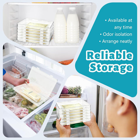 6 Pcs Clear Flat Breast Milk Freezer Storage Organizer,Space Saving Breastmilk Storage Tray,Breastmilk Freezer Flat Storage Containers for Breastfeeding Bag Organization,7.5 x 5.1 x 0.7 in