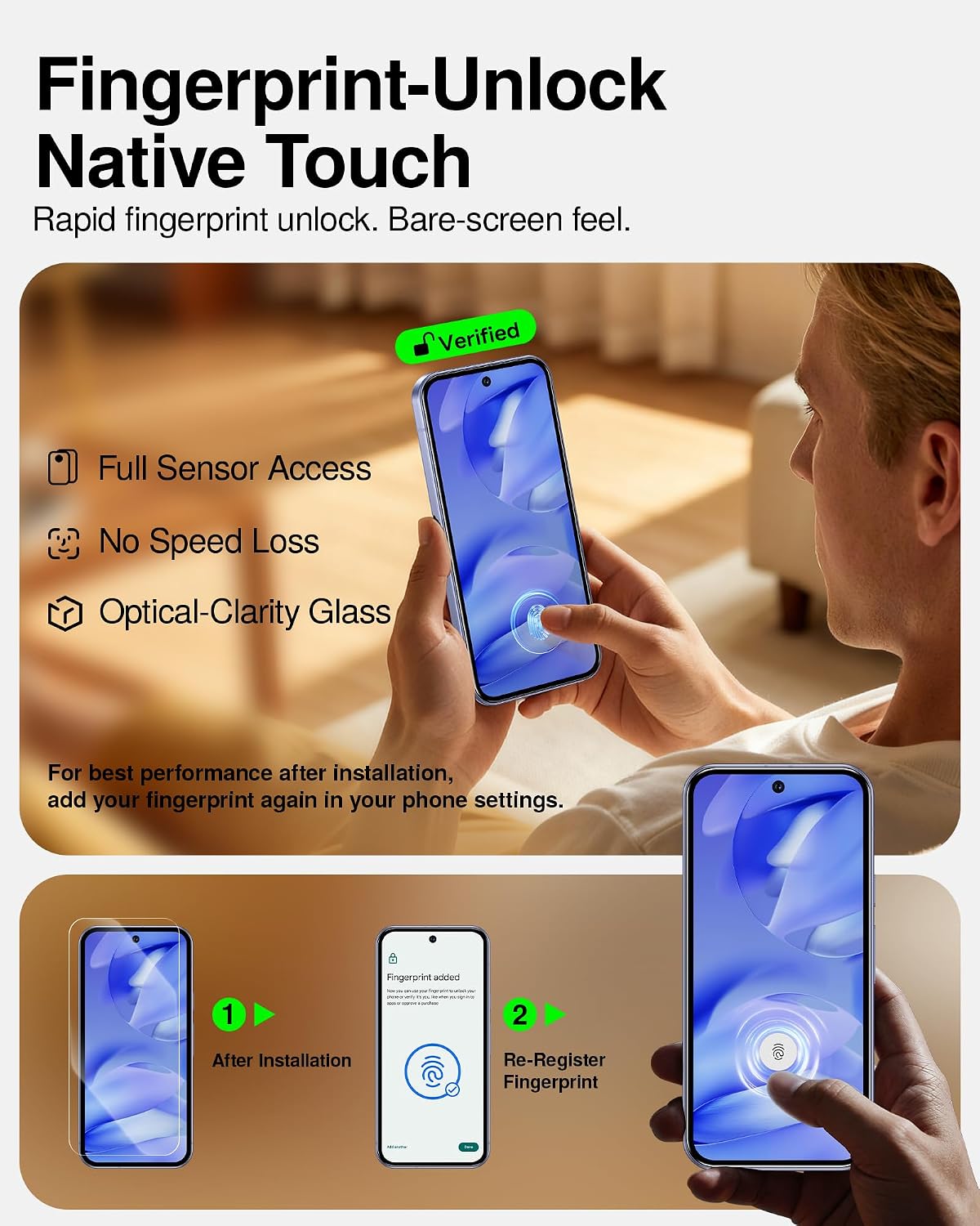 SMARTDEVIL 3 Pack Tempered Glass for Google Pixel 9a Screen Protector