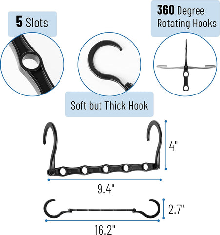 Mr. Pen- Space Saving Hangers, 8 pcs, 360° Rotating Hooks