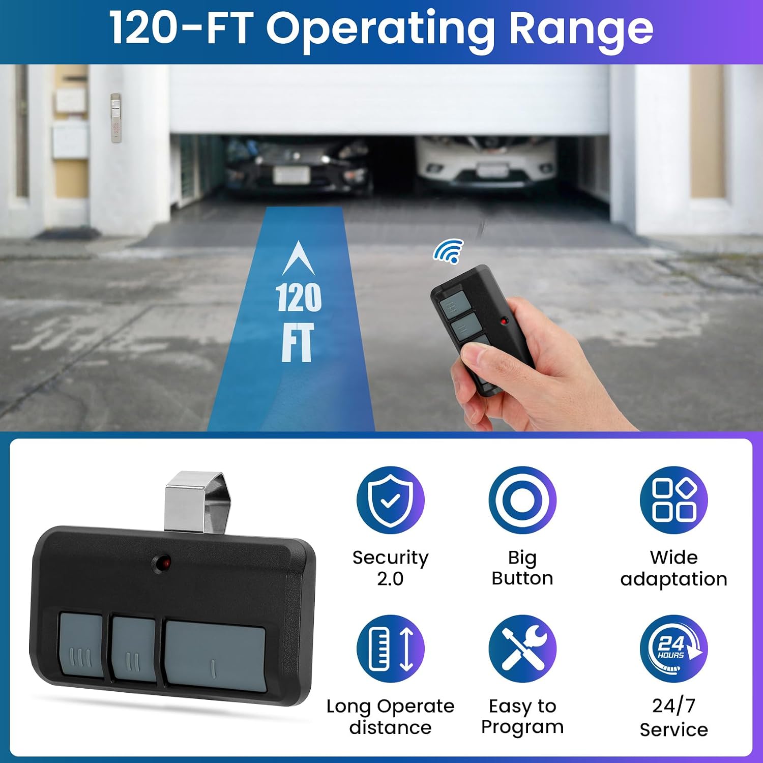 for liftmaster Chamberlain Universal Garage Door Opener Keypad Remote